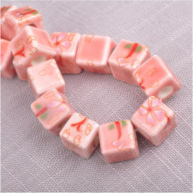 Chinoiserie Style Cube Spacer Beads And Charms For Jewelry Making Color A23 - Image 2